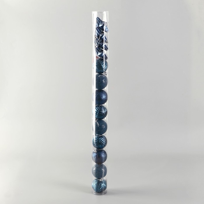 Набор украшений пластик 13 шт "Мелодия" звезда, 6 см, синий