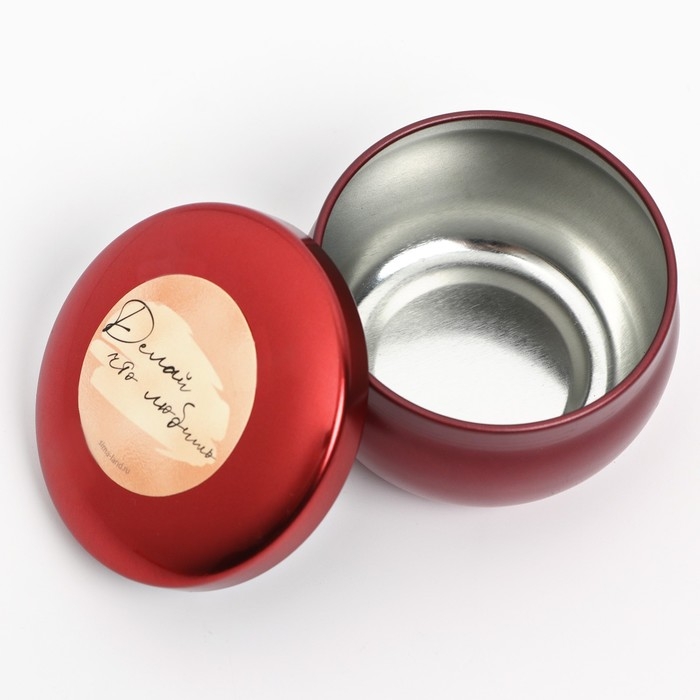 Банка для изготовления свечей с наклейкой &laquo;Делай что любишь&raquo;, 6,5 х 3,8 см.