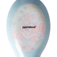 Подставка стеклянная под ложку Доляна &laquo;Счастливый Санта&raquo;, 21&times;7,5 см, цвет зелёный