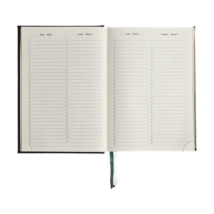 Ежедневник недатированный A5, 176 листов, deVENTE.Symbol, твёрдая обложка из искусственной кожи с поролоном, золотой срез, блок 70 г/м2, зелёный