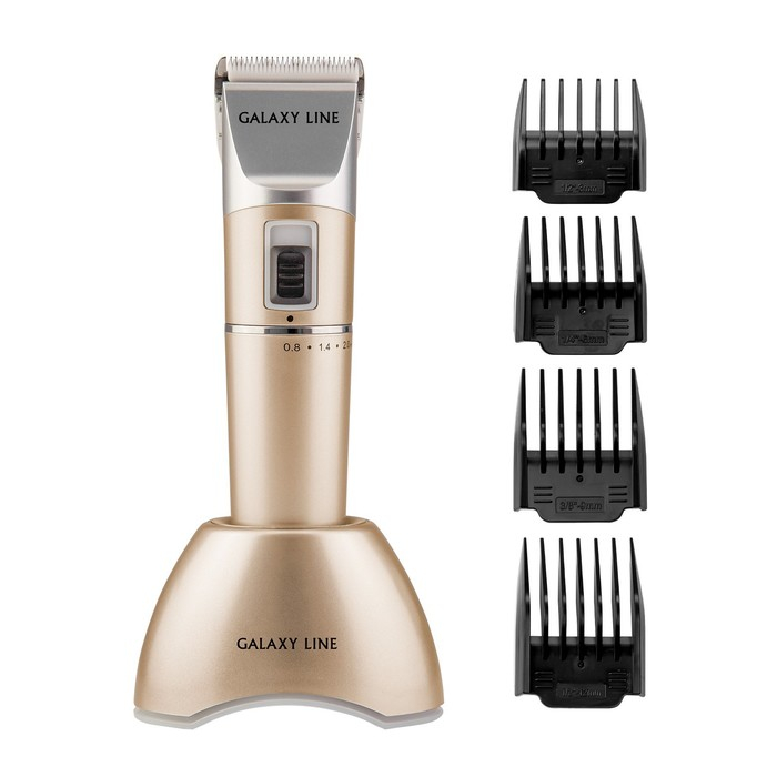 Машинка для стрижки Galaxy LINE GL 4158, 12 Вт, АКБ, 4 насадки, керамические лезвия Машинка для стрижки Galaxy LINE GL 4158, 12 Вт, АКБ, 4 насадки, керамические лезвия
