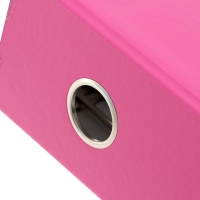 Папка-регистратор А4, 75 мм, Calligrata, ПВХ, тиснение "лен", металлическая окантовка, карман на корешок, собранная, собранная, микс