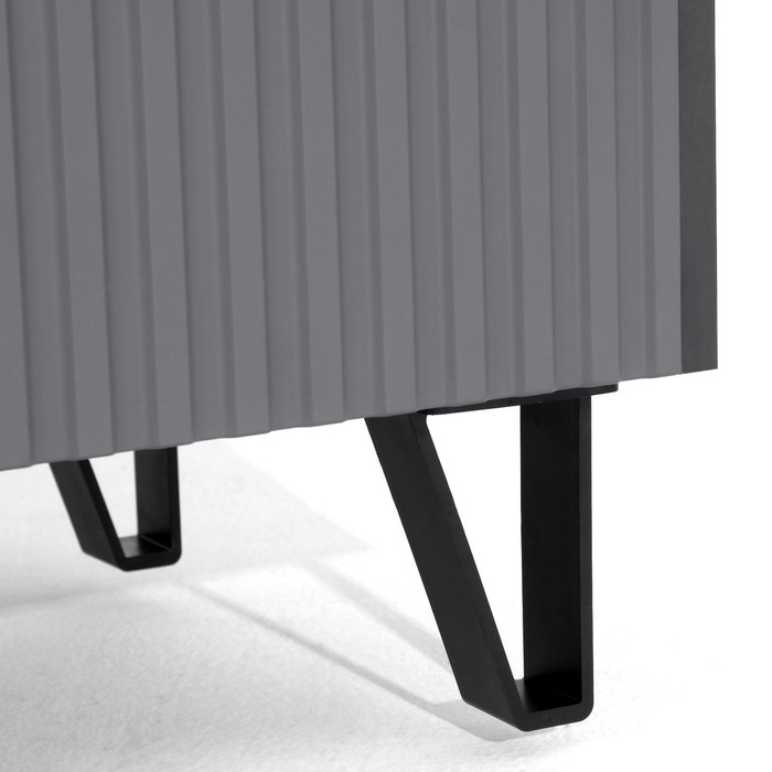 Комод Оливия, 2000х426х830, Графит/Графит Софт МДФ Комод Оливия, 2000х426х830, Графит/Графит Софт МДФ