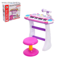 Синтезатор «Звезда» со стульчиком и микрофоном, 24 клавиши, 10 функций Синтезатор «Звезда» со стульчиком и микрофоном, 24 клавиши, 10 функций