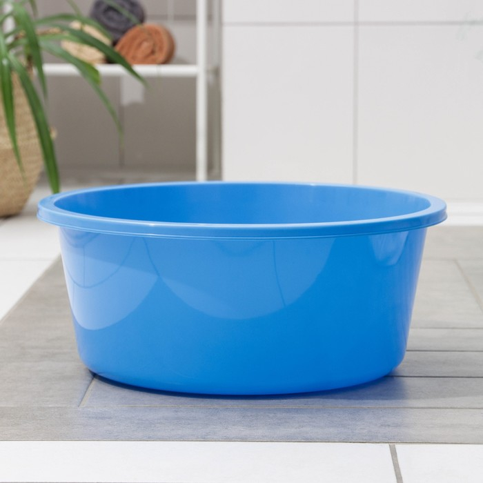 Таз круглый «Кливия», 20 л, цвет синий Таз круглый «Кливия», 20 л, цвет синий