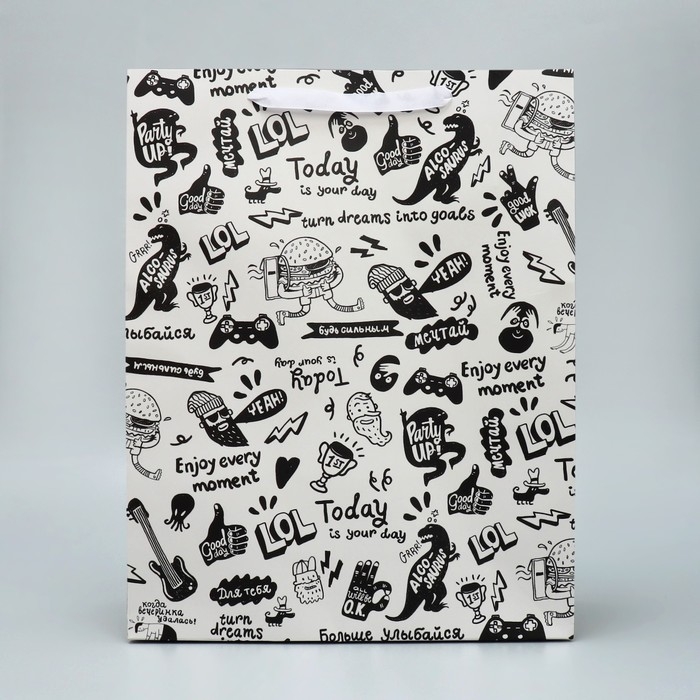 Набор пакетов подарочных ламинированных, двухсторонние, упаковка, &laquo;Мужчины с Марса&raquo; 12 х 15 х 5.5 см ‒ 40 х 31 х 11.5 см