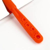 Пуходерка "Лапки" большая с каплями, 12 х 13 см, оранжевая Пуходерка "Лапки" большая с каплями, 12 х 13 см, оранжевая