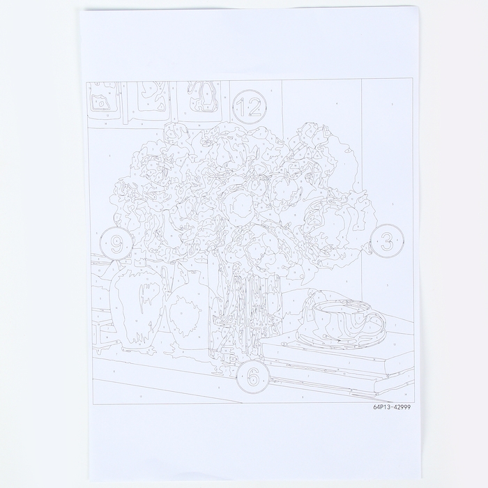 Роспись часов по номерам &laquo;Утренний натюрморт&raquo;, 30 х 30 см