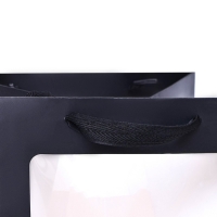 Пакет подарочный, крафт, с окном, «Черный», 20 х 20 х 20 см Пакет подарочный, крафт, с окном, «Черный», 20 х 20 х 20 см