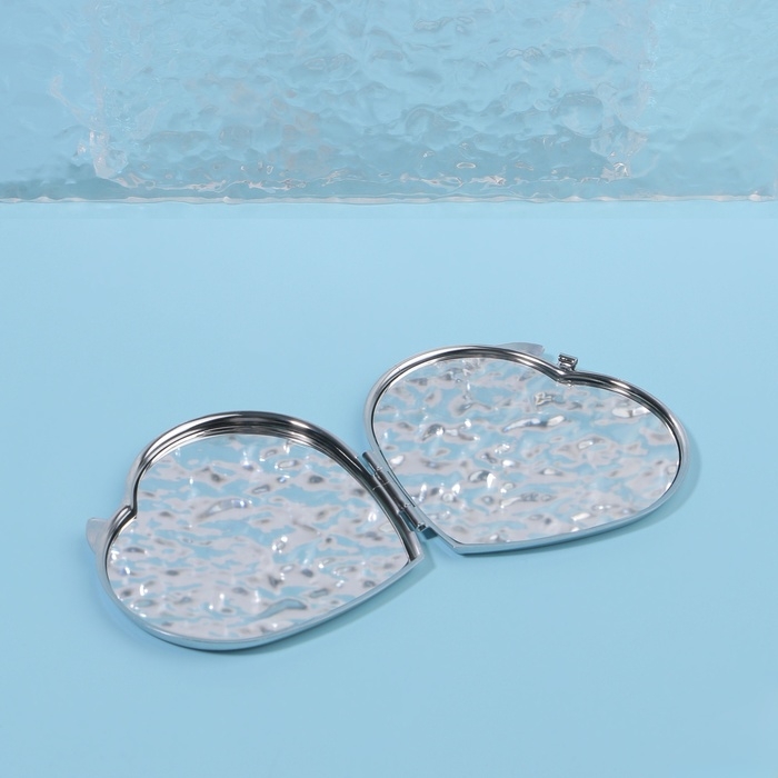 Зеркало складное, 7 &times; 6 см, цвет серебристый