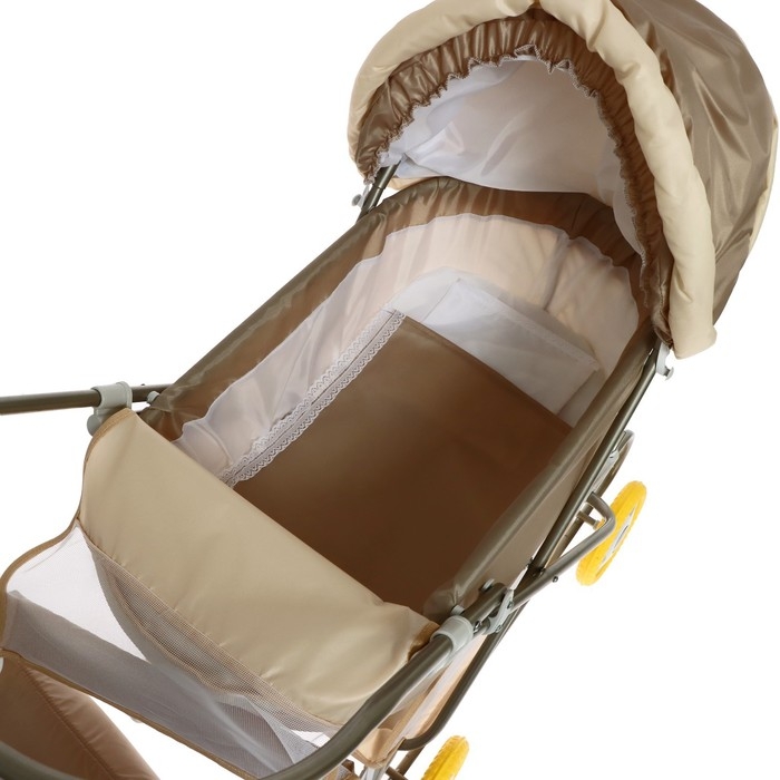 Коляска кукольная №6, цвет бежевый Коляска кукольная №6, цвет бежевый