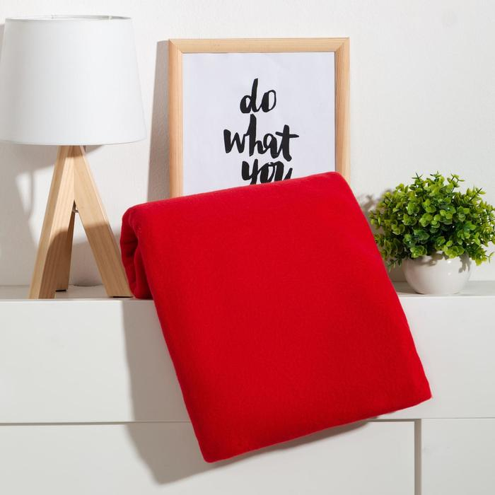 Плед "Экономь и Я" Красный 150х180 см, пл. 180 г/м&sup2;, 100% п/э