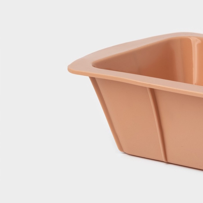 Форма для выпечки Доляна &laquo;Хлеб&raquo;, силикон, 24&times;13&times;6 см, внутр.размер 21&times;11 см, цвет бежевый