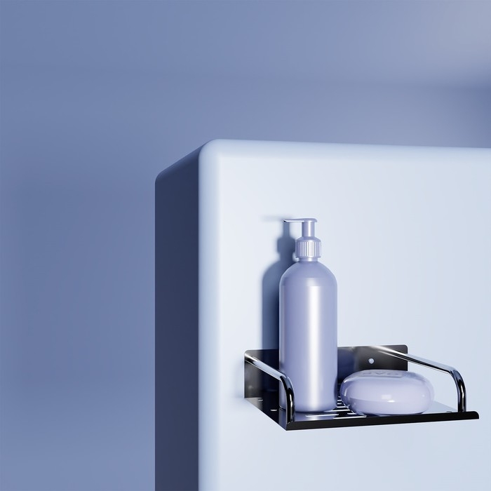 Мыльница настенная, 14,5&times;11,5&times;5 см, сталь