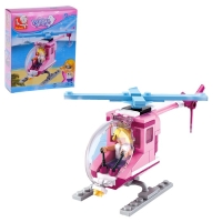 Конструктор Розовая Мечта &laquo;Пляжный вертолёт&raquo;, 78 деталей