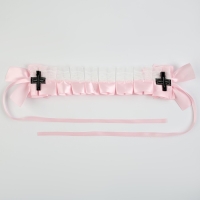 Карнавальная повязка &laquo;Лолита&raquo;, цвет розовый с белым кружевом