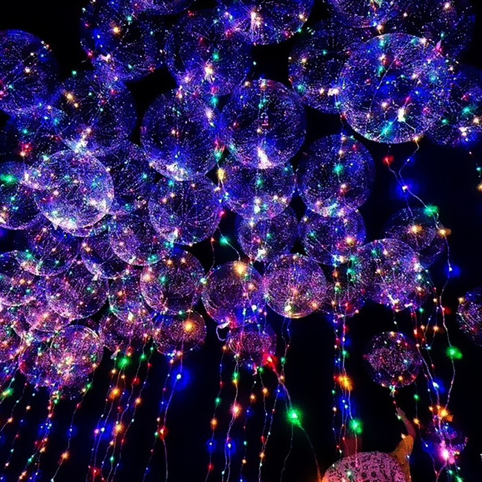 Светодиодная лента для воздушного шара, гирлянда, 2 метра, батарейка, цвет жёлтый Светодиодная лента для воздушного шара, гирлянда, 2 метра, батарейка, цвет жёлтый