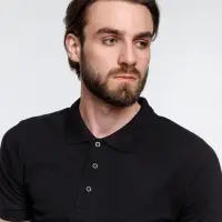 Рубашка поло мужская Adam, черная, размер S