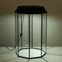 Аквариум "Восьмигранный" с крышкой, 70 литров, 40 х 40 х 60/66 см, чёрный Аквариум "Восьмигранный" с крышкой, 70 литров, 40 х 40 х 60/66 см, чёрный