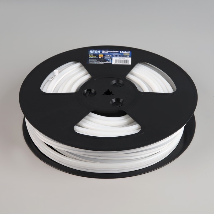 Гибкий неон Uniel 8 &times; 16 мм, IP67, 15 м, SMD2835, 120 LED/м, 10 Вт/м, 24 В, свечение холодное белое