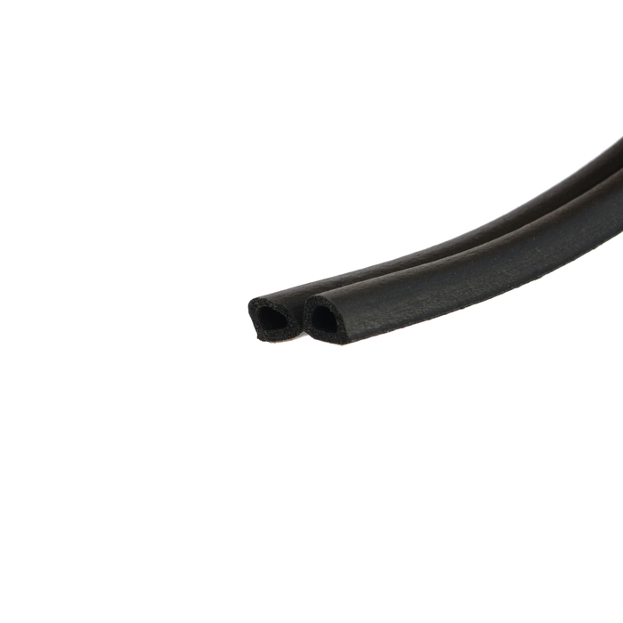 Уплотнитель резиновый ТУНДРА, профиль D, размер 9х8 мм, черный, в упаковке 10 м
