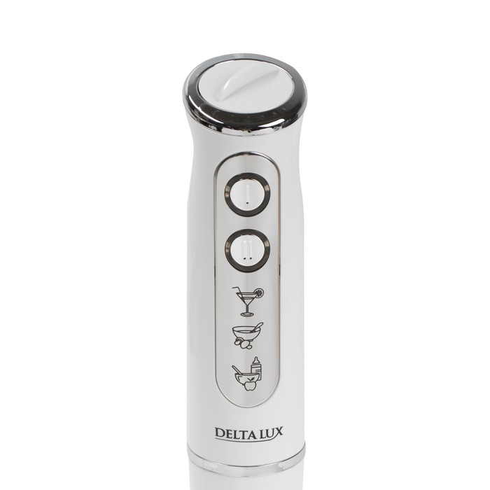 Блендер DELTA LUX DL-7039, погружной, 800 Вт, 1 скорость, режим Блендер DELTA LUX DL-7039, погружной, 800 Вт, 1 скорость, режим "турбо", белый