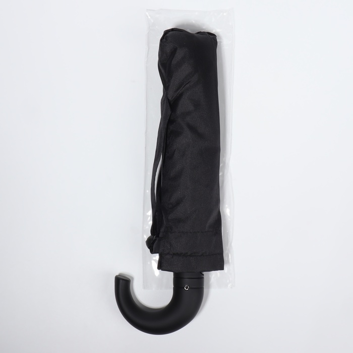 Зонт автоматический &laquo;Однотон&raquo;, 3 сложения, 8 спиц, R = 48/55 см, D = 110 см, цвет чёрный