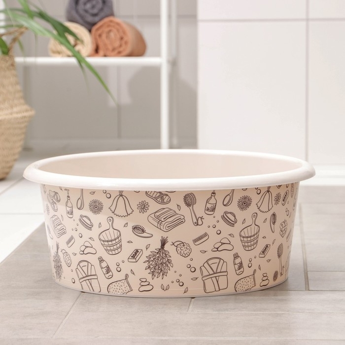 Таз круглый «Русская банька», 15 л Таз круглый «Русская банька», 15 л