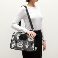 Сумка - переноска для животных "Зимние коты", размер S, 37,5 х 17 х 22 см