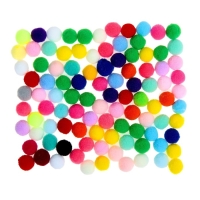 Набор текстильных деталей для декора «Бомбошки» 100 шт. набор, размер 1 шт. 1,2 см, цвет МИКС Набор текстильных деталей для декора «Бомбошки» 100 шт. набор, размер 1 шт. 1,2 см, цвет МИКС