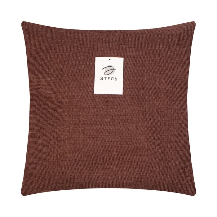 Наволочка декоративная Наволочка декоративная "Этель" рогожка 45*45 см коричневый 100% п/э