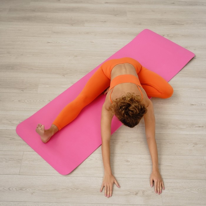 Коврик для йоги Sangh, 183&times;61&times;0,8 см, цвет розовый