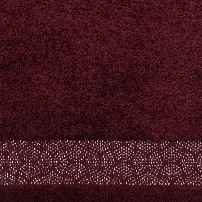 Полотенце махровое Modello argento 50Х90, ПЦ-2601-4852, цв19-1725 бордовый, 460г/м, хл100%