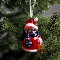 Ёлочная игрушка «Снеговик», 8 см, от батареек, свечение мульти (RGB) Ёлочная игрушка «Снеговик», 8 см, от батареек, свечение мульти (RGB)