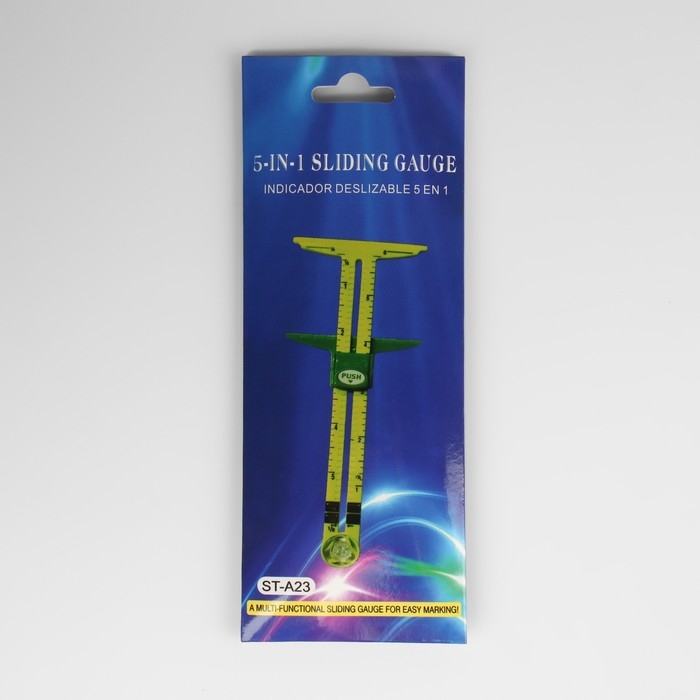 Линейка многофункциональная, для пэчворка, 21 × 8 см, цвет жёлтый/зелёный Линейка многофункциональная, для пэчворка, 21 × 8 см, цвет жёлтый/зелёный