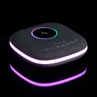 Bluetooth-колонка с беспроводной зарядкой и подсветкой Terrafonic, серая Bluetooth-колонка с беспроводной зарядкой и подсветкой Terrafonic, серая