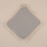 Мочалка массажная SL Home &laquo;Ортика&raquo;, бамбуковое волокно, 21&times;20,5 см, цвет бежевый