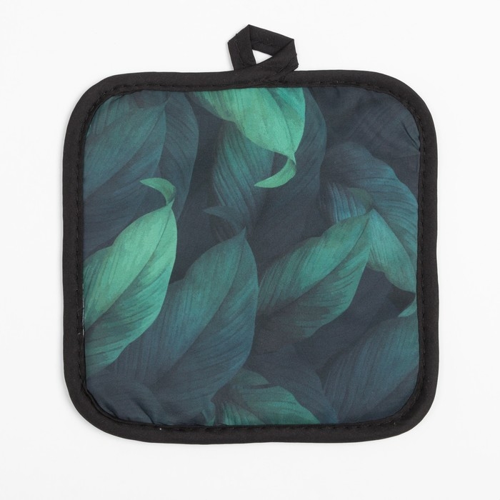 Кухонный набор (2 предмета) Этель &laquo;Листья&raquo;, прихватка 17х17 см, 100% п/э