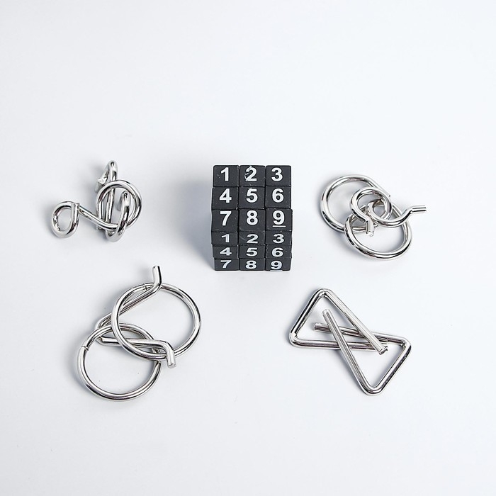 Головоломка металлическая &laquo;7 Чудес Света&raquo;, набор 5 шт.