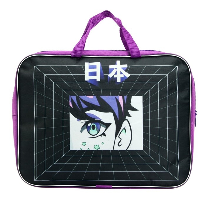 Папка с ручками текстильная А4, 350 х 270 х 70 мм, Calligrata "Глаза"