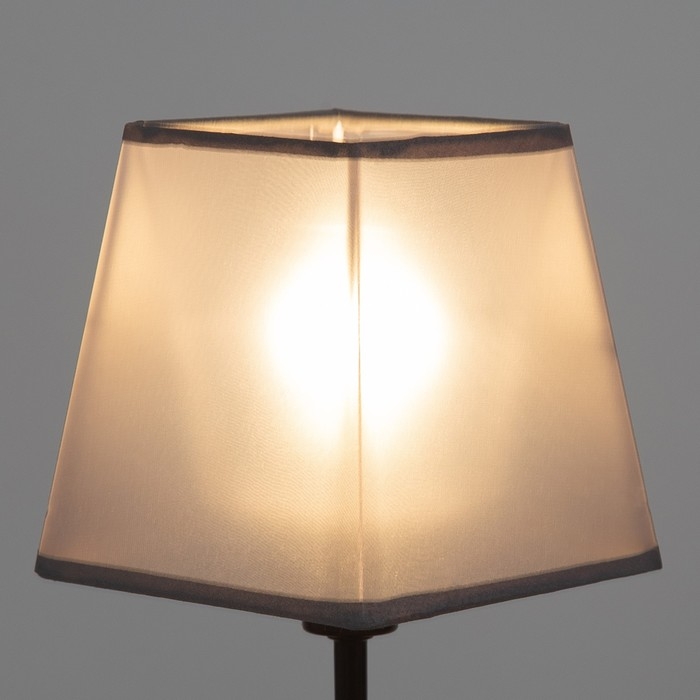 Абажур для люстры Абажур для люстры "Квадрат" Е27/Е14 серый 13х13х13см