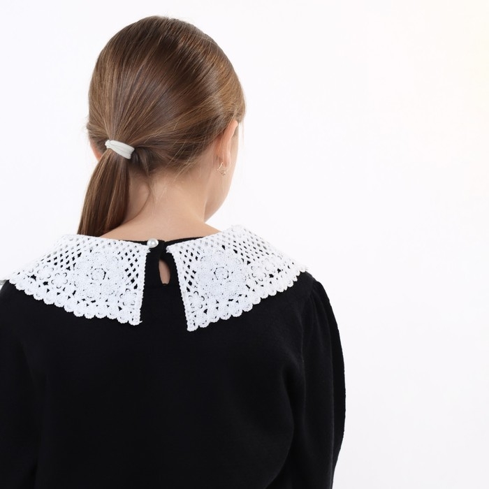 Джемпер школьный для девочки, цвет черный, рост 146 см