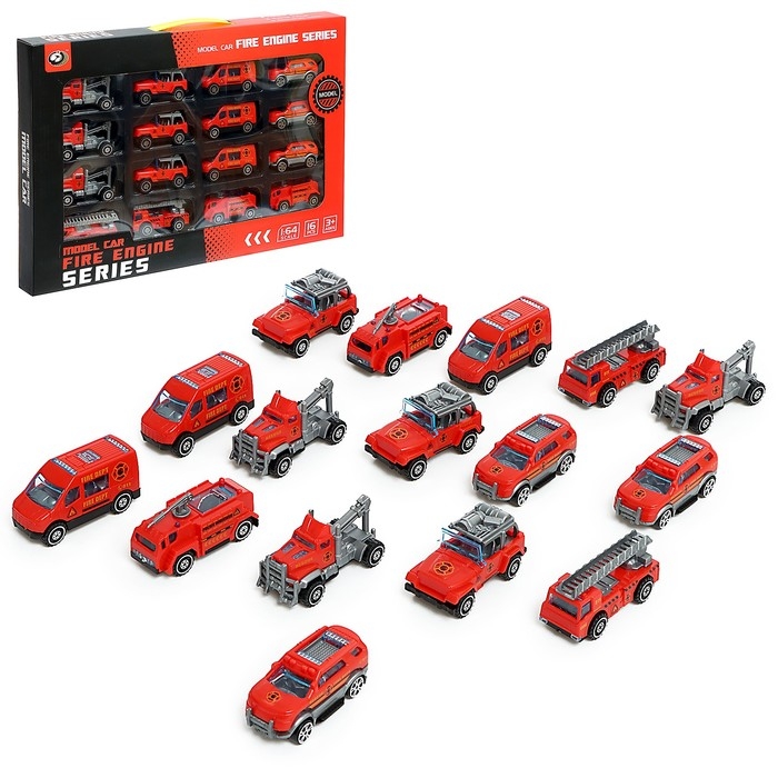 Набор машин &laquo;Пожарная служба&raquo;, 16 шт