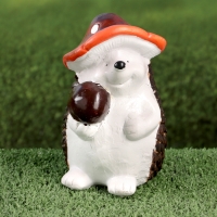 Садовая фигура "Ежик с яблочком" 10х11х18см /// Садовая фигура "Ежик с яблочком" 10х11х18см ///