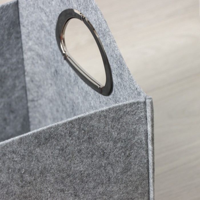 Органайзер для хранения SILVER, 31&times;31&times;32 см, 24 л, с ручками, цвет светло-серый