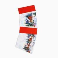 Коробка новогодняя складная с ручками &laquo;Домик в лесу&raquo; 23 х 8 х 32 см, Новый год