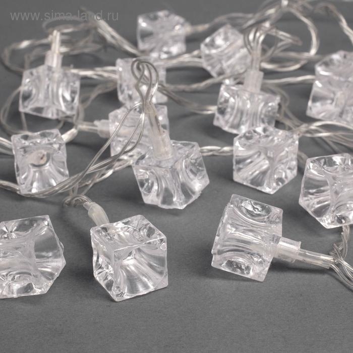 Гирлянда «Нить» 5 м с насадками «Кубики», IP20, прозрачная нить, 20 LED, свечение мульти (RG/RB), мигание, 220 В Гирлянда «Нить» 5 м с насадками «Кубики», IP20, прозрачная нить, 20 LED, свечение мульти (RG/RB), мигание, 220 В