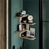 Полка Ларго 014, угловая, настенная, навесная, 400х400х610, Дуб крафт Серый Полка Ларго 014, угловая, настенная, навесная, 400х400х610, Дуб крафт Серый