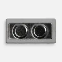 Значок Magnet Matto, серебристый глянцевый