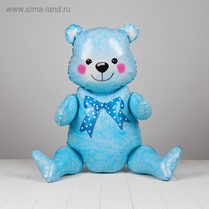 Шар фольгированный 36" &laquo;Мишка&raquo;, цвет голубой, под воздух